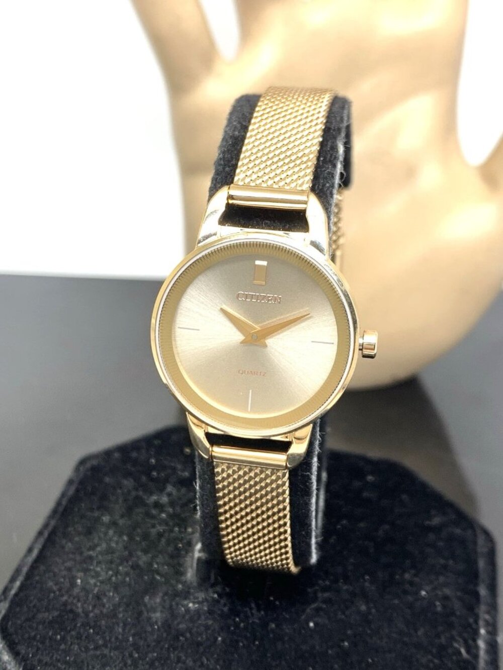 Citizen Women's Watch EZ7003-51X Quartz Rose Gold Mesh Stainless Steel 26mm